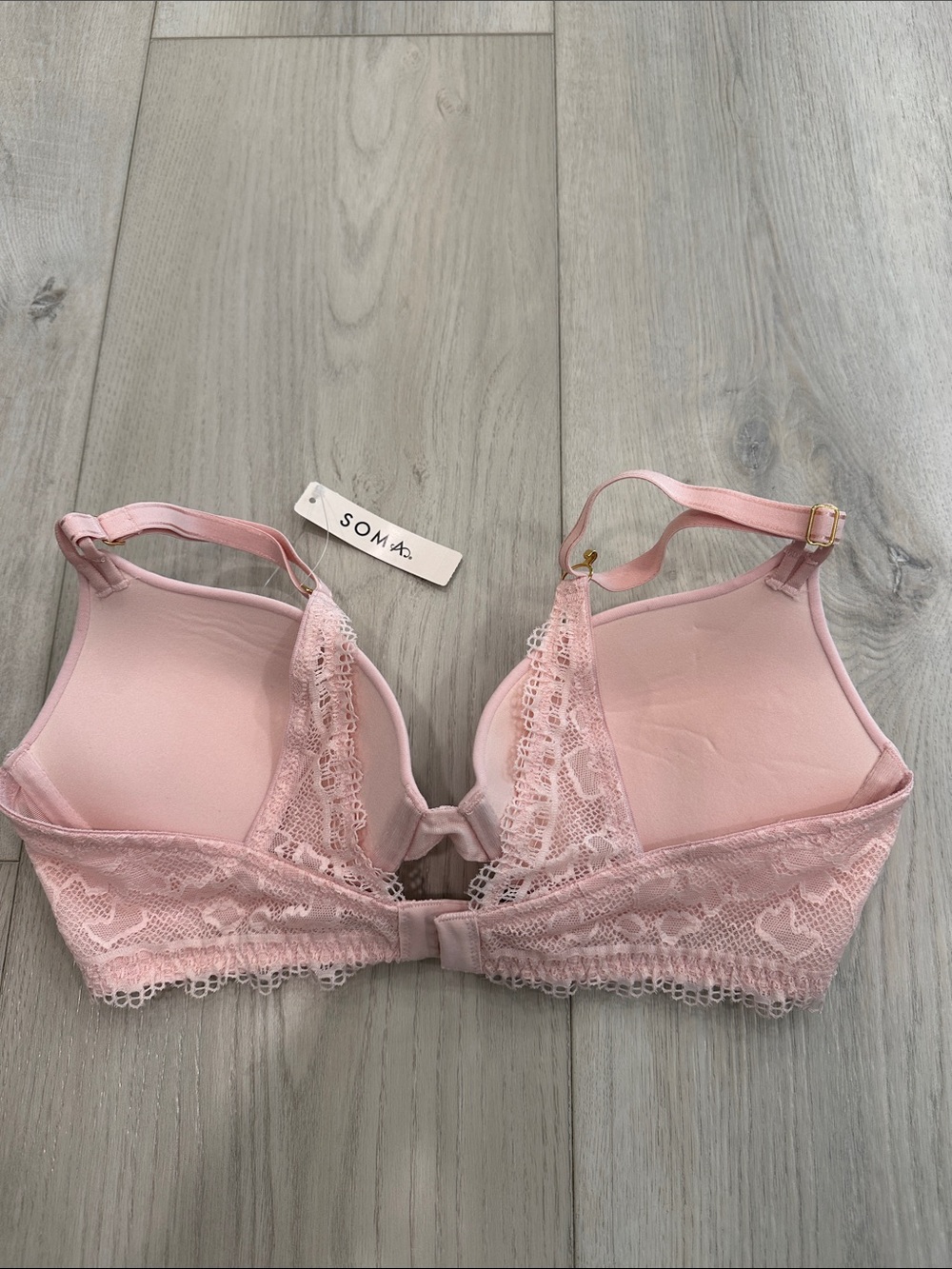 Soma Embraceable Enchanting Lace Push Up Bra 34C Pretty Pink NWT - Picture 4 of 4